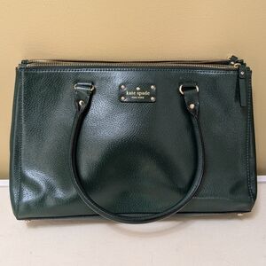 Kate Spade Green Leather Tote Bag